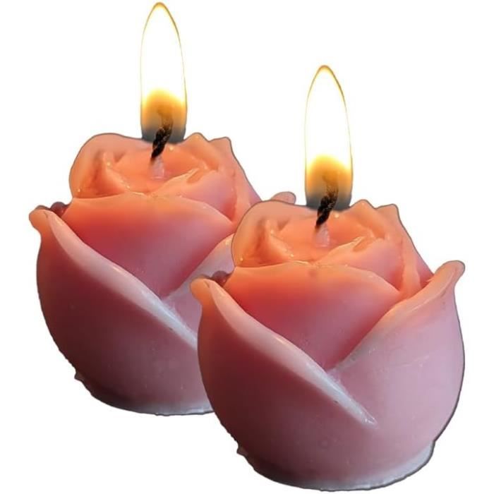 Set de 6 bougies décoratives parfumées Rose