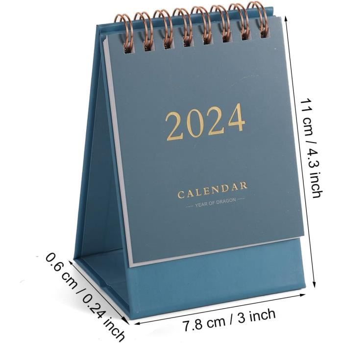 Calendrier 2024, Calendrier Mini Bureau 2023-2024, Calendrier
