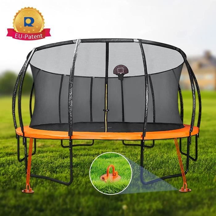 Lot De 8 Piquets D'ancrage Au Sol Pour Trampoline, Fixation Pour Balançoire, Pour Cage De
