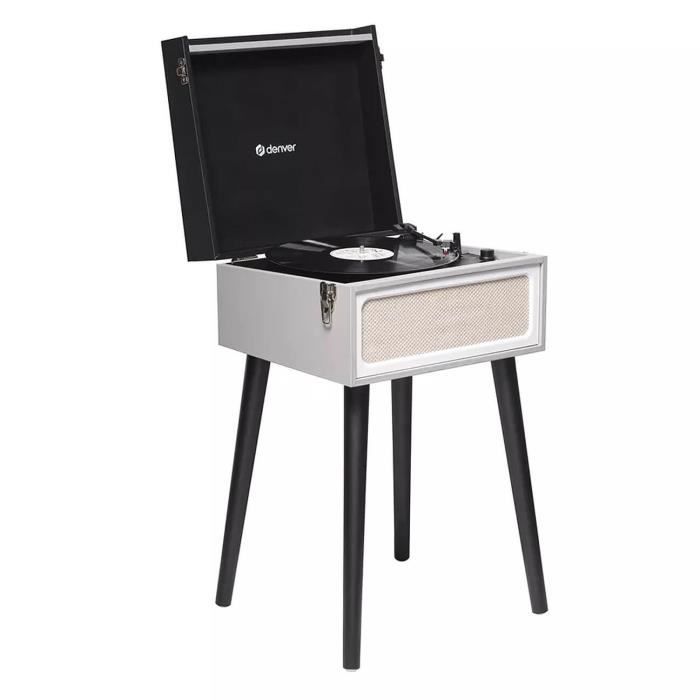 Auna Platine Vinyle, Tourne Disque Vinyle CD, Bluetooth &ap; USB avec Haut