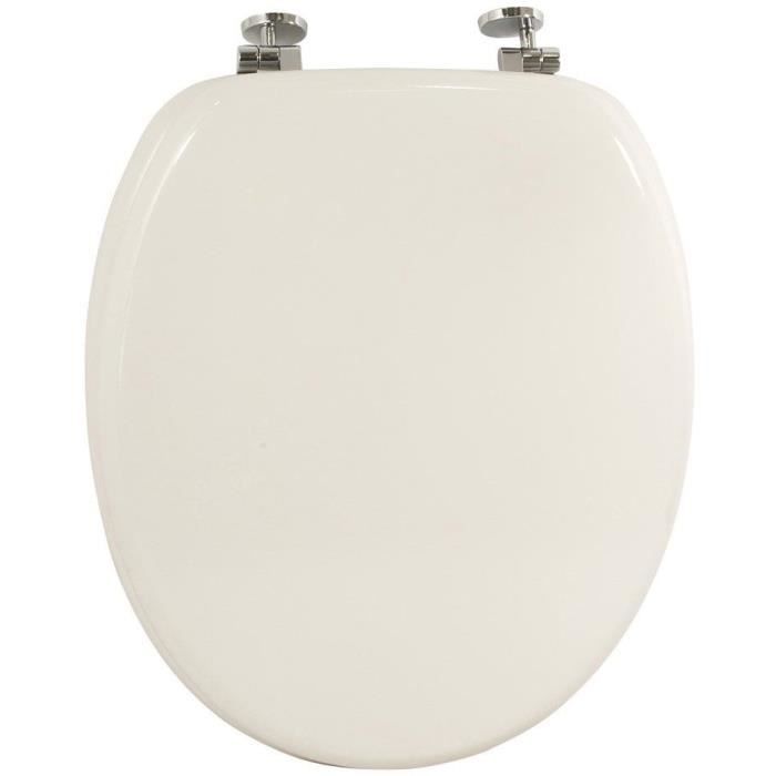FRANDIS Abattant WC bois blanc Cdiscount Bricolage