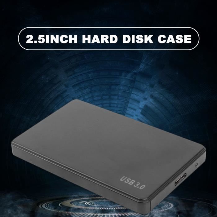 HURRISE Boîtier disque dur 2.5 pouces vers USB3.0/USB2.0 pour SSD/HDD, plug  and play, compatible avec et
