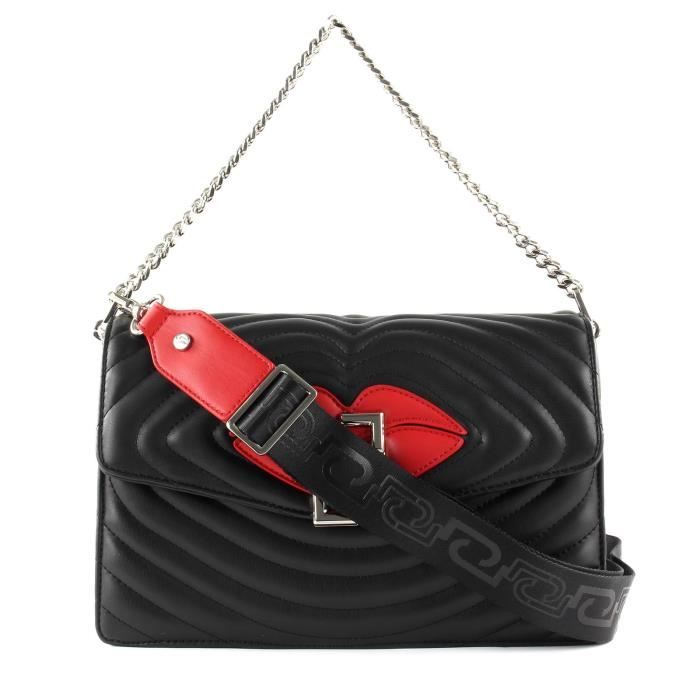 LIU JO Creativa Crossbody M Nero Bouche 80257 Noir Rouge
