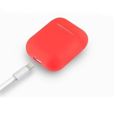 Coque Silicone pour AirPods APPLE Boitier de Charge Grip Housse Protection (BLANC)-2