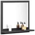 Nouveauté!Miroir Décoratif - Miroir Attrayante salon de salle de bain Gris 40x10,5x37 cm Aggloméré336-2