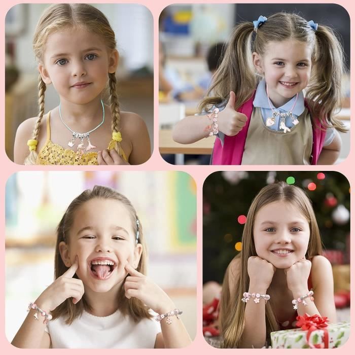 JOVYTH Cadeau pour Fille de 7, 8, 9 Ans–Coffret de Loisirs Créatifs à Partir de 6 Ans,Fabrique Tes Propres Bracelets Pailletés–Jeu Créatif dès 4-6 Ans–Bricolage pour Fille 5,6,7,8,9