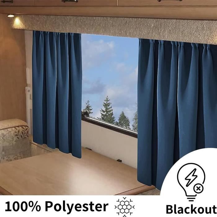 Lot De 2 Rideaux Occultants Courts OWENIE - 76,2 X 91,4 Cm Chacun, Isolation Thermique Et Phonique, Pour Salle De Bain, Chambre, Camping-car - 11