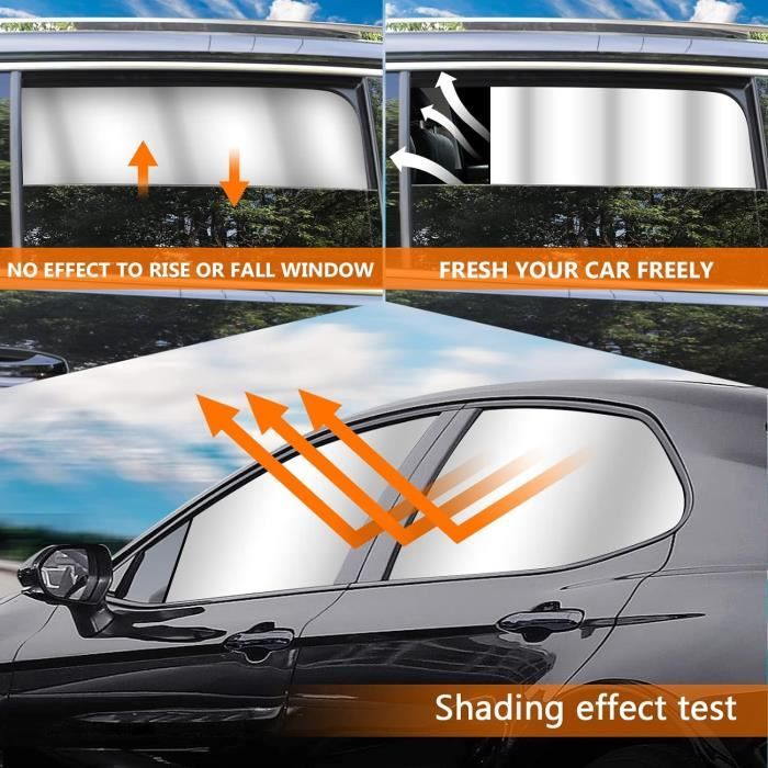 Pare-soleil Magnétique Pour Vitres Latérales Voiture - Lot De 2, 80x50 Cm, Anti-UV Et Protection Intimité - Installation Facile Sans Outils
