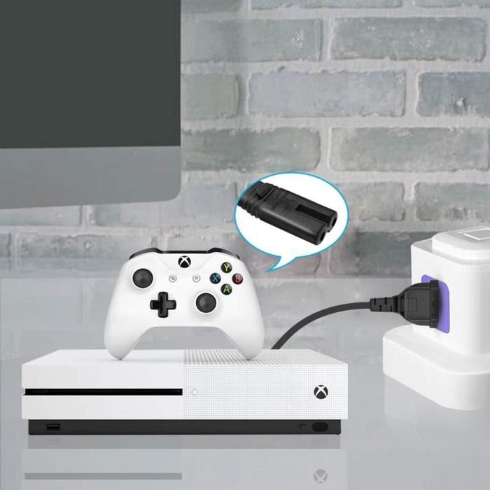 GenericBasics Câble d'Alimentation de Remplacement pour Cordon PS4 Slim et  Xbox One S / X - 12 Pieds, Noir 