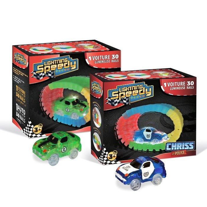 Lot voitures lumineuses CHRISS LA POLICE et SAM LE PILOTE pour