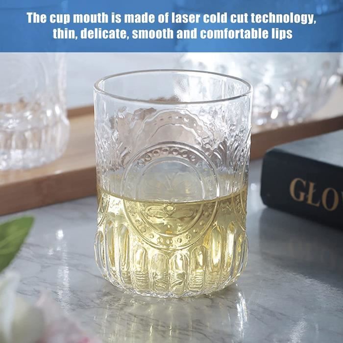 DOITOOL Carafe à Eau De Chevet Et Verre Pour Table De Nuit, Carafe à Eau De Nuit Avec Gobelet Pichet A Eau En Verre Transparent Et Tasse Pour Eau The Glace Limonade Jus 15 X 65 X 65 Cm