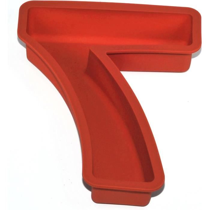 Moules à Gâteau 3D En Silicone Chiffres - Lot De 9 - Rouge - Pour Anniversaire