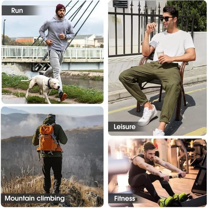 Pantalon De Jogging Cargo Pour Hommes - Vert - Multiples Poches