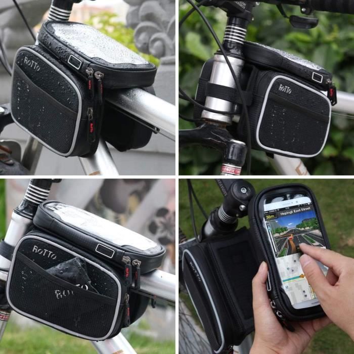 Sac de Tube supérieur de vélo, étui rigide étanche, support de