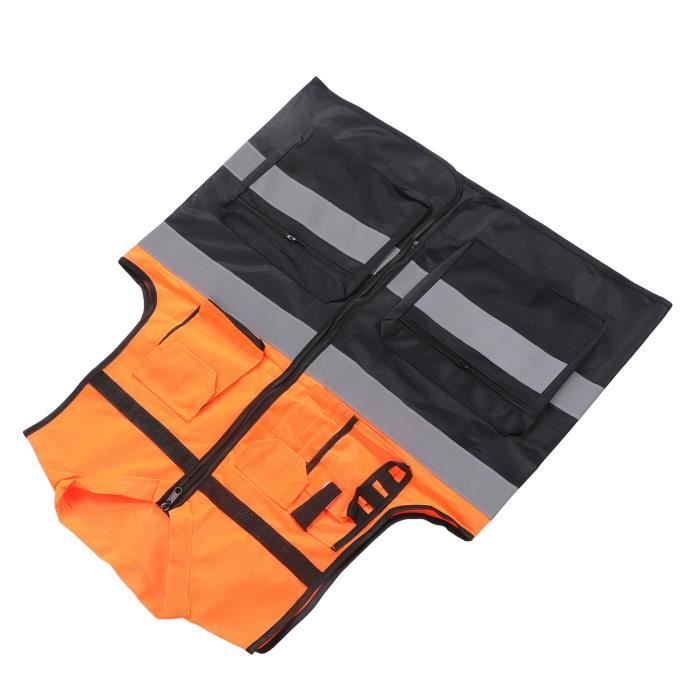 Gilet De Sécurité Moto Réfléchissant Sans Manches – Vert Fluorescent, Tissu Respirant Et Protections Amovibles