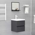 Nouveauté!Miroir Décoratif - Miroir Attrayante salon de salle de bain Gris 40x10,5x37 cm Aggloméré336-3