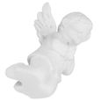 Cuque Statue d'ange en résine Statue d'ange mignon Mini Figurine en résine synthétique Sculpture décoration de chambre de bureau-3