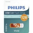 Philips Clé USB 3.0 Vivid 128 Go Blanc et orange-3