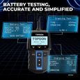 TOPDON BT100W Testeur de Batterie de Voiture 2 en 1, 12V Bluetooth Testeur de Batterie Automobile 100-2000 CCA-3