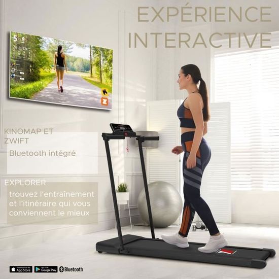 Tapis De Course Pliable NEXT 1500 PRO Your Move - 12 Km/h, Inclinaison 6%, Compact Pour Maison/Bureau - Châssis Renforcé, Support Tablette - 11