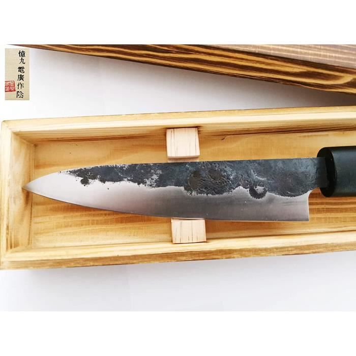 Couteau de chef japonais personnalisé avec naam cadeau chef
