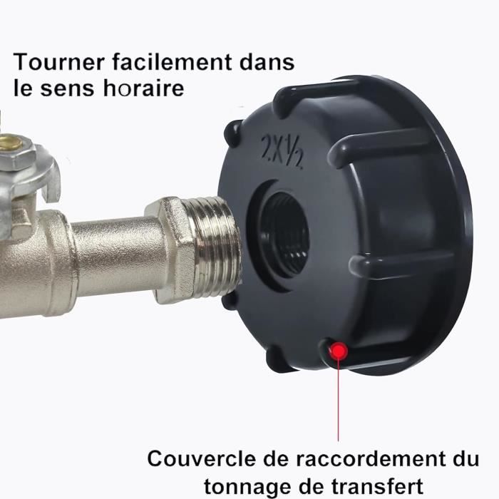 Col De Cygne Réservoir Adaptateur IBC Avec Col De Cygne - Robinet Cuve Eau Pluie 3/4 - Laiton + PE - Étanche - Facile à Installer Col Cygne Réservoir Ibc