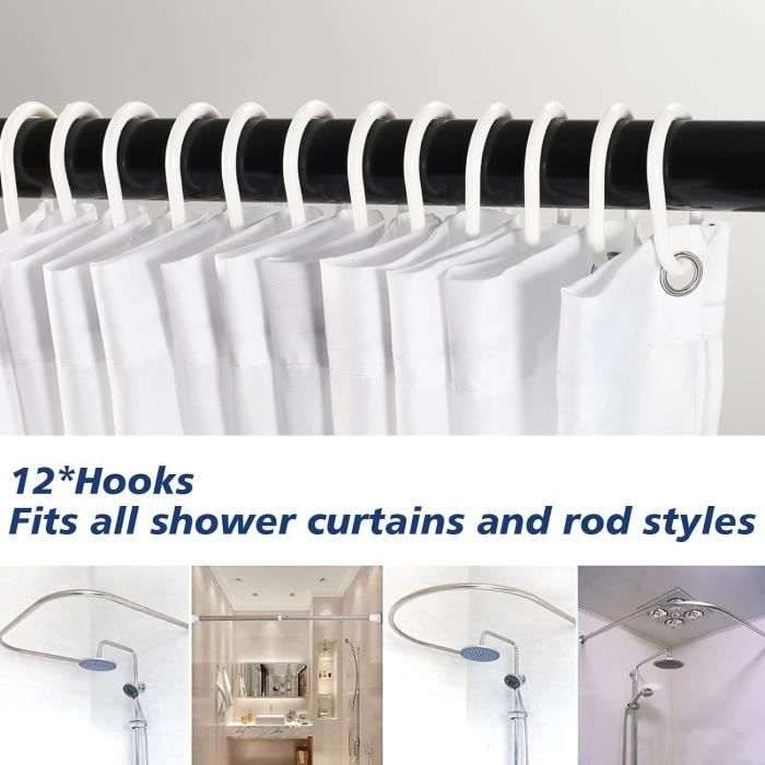 RnnJoile Rideau De Douche Flamant Rose Pour Salle De Bain Tropicale En Tissu Rose Et Gris Avec Crochets 183 X 183 Cm