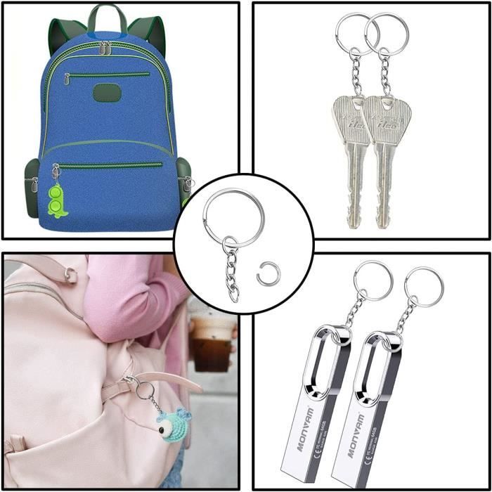 Ceeyoll 4Pièces Anneau Porte Clé, Accroche Porte Clé, Anneaux Porte Clé