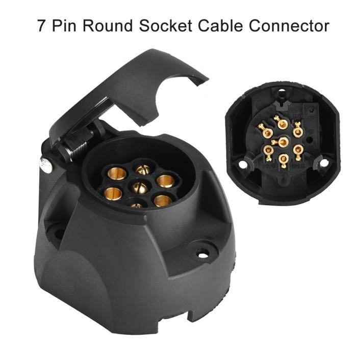 Faisceau Attelage 7 Broches YUA Prise De Remorque U00e0 7 Broches Prise Europu00e9enne De Connecteur De Remorque U00e0 7 Broches Avec Faisceau Attelage 7 Broches Multiplexe
