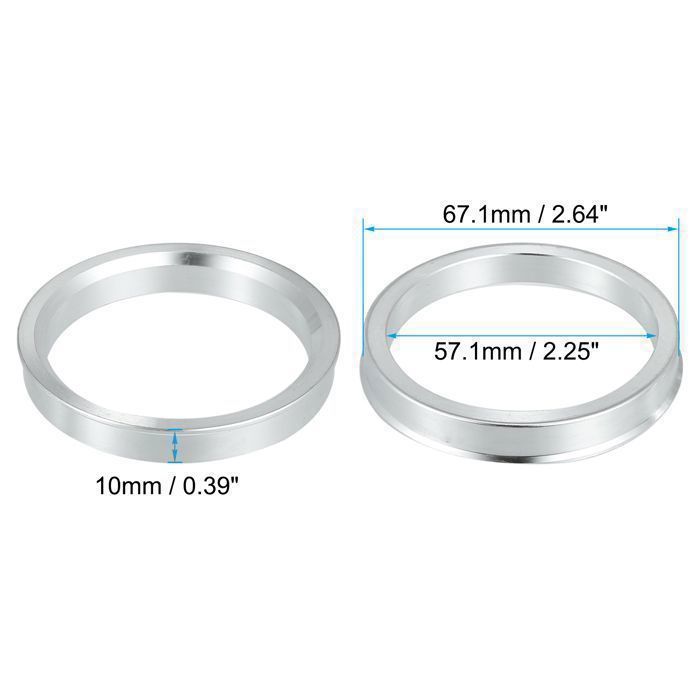 4 Bagues De Centrage 66.1 à 60.1mm X AUTOHAUX - Alliage Aluminium - Pour Jantes Voiture - Élimine Vibrations