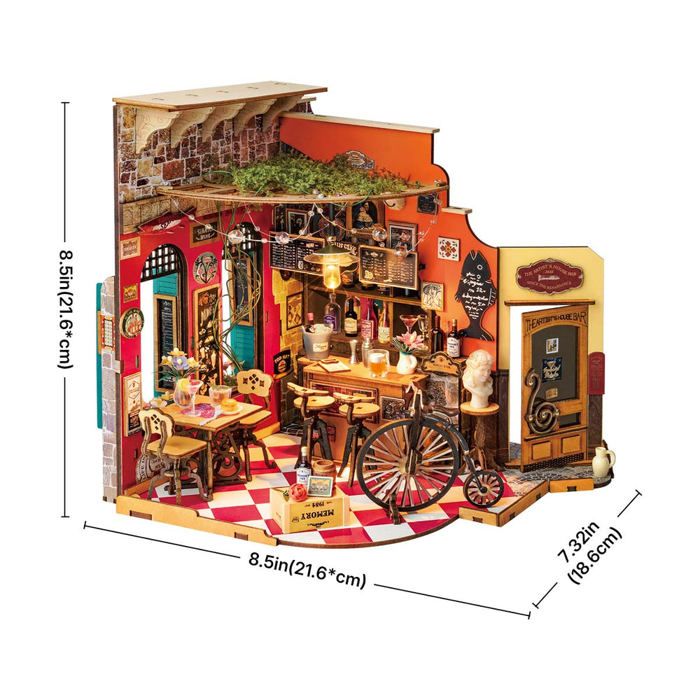Kit De Petit-déjeuner Miniature Pour Maison De Poupée - Machine à Pain, Tasses, Confitures, Journal - Accessoires De Décoration Et Jeux D'imitation - 6