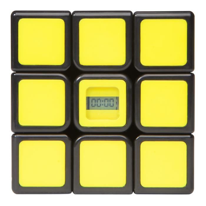 Rubik's Cube Chrono 3x3 – Chronomètre Intégré, Support Inclus, Pour Adulte Et Enfant, Entraînement Vitesse, Puzzle Coloré