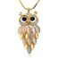 Vintage Femme Chaîne Collier Sautoir Hibou Chouette Pendentif Bijoux Fantaisie