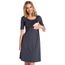 Happy Mama Femme Robe Patineuse D Allaitement Maternite Double