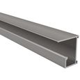 Rail en aluminium à visser sous tablettes pour dossiers suspendus, brut, Lg 1000 mm-0