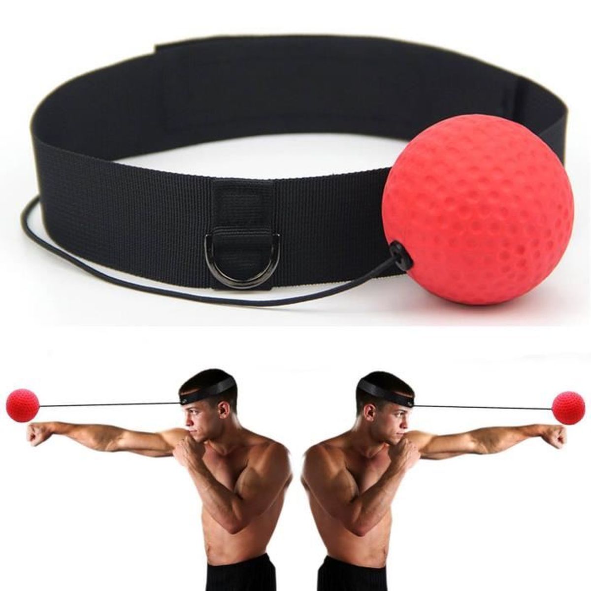 squarex Fight Boule avec Bandeau pour Reflex Vitesse de Boxe dentra/înement de Boxe Punch dexercice