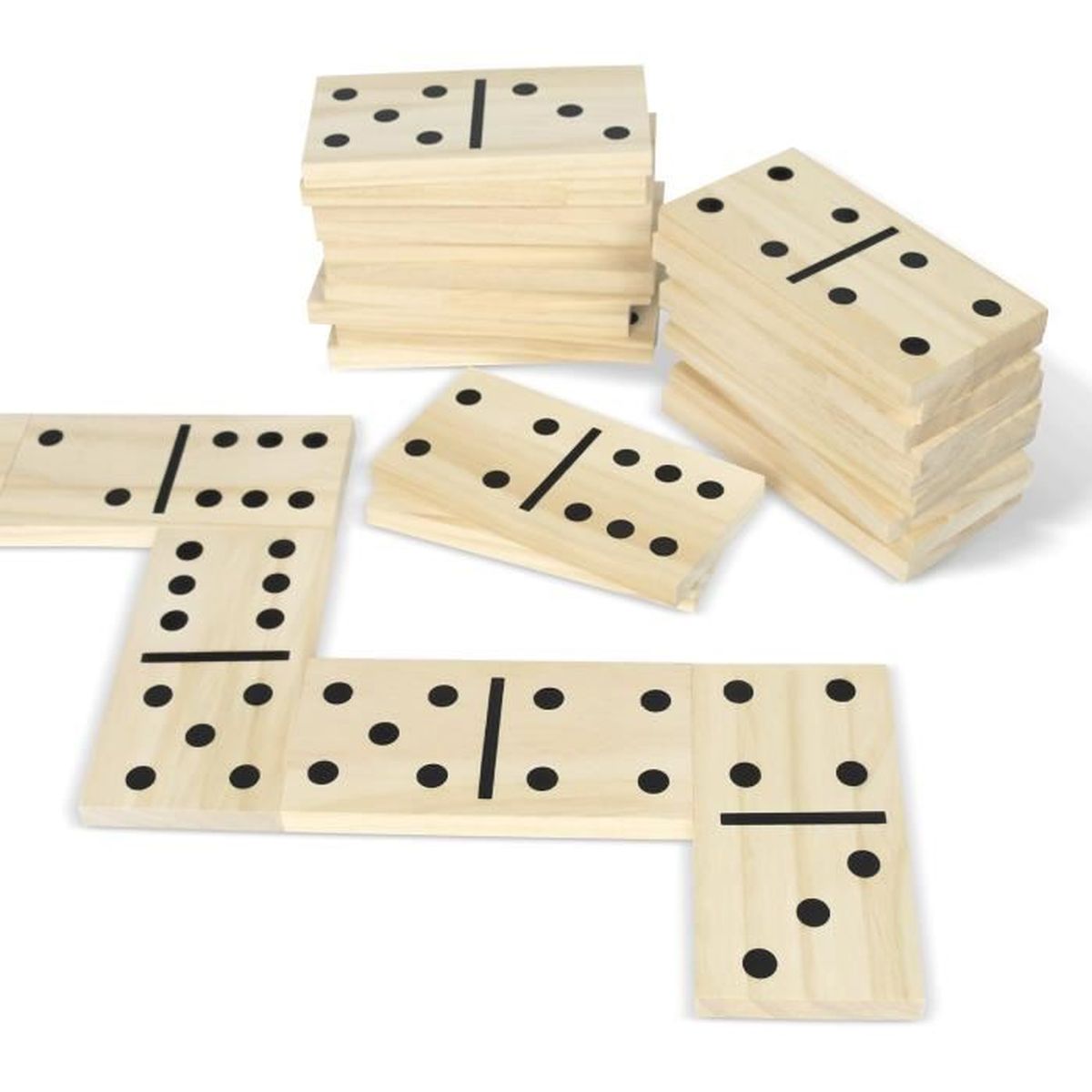 Jeu De Dominos En Bois - 28 Pièces, Jeu Classique Intemporel, Neuf Sans Emballage