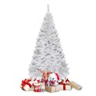 BRAND COSTWAY Sapin de Noël Artificiel 240cm Aiguilles en PVC Arbre en Epicéa avec Support en Métal pour Maison, Magasins Hôtels Blanc