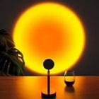 Lampe à Poser JEEMAK - Projection Coucher de Soleil - Noir - Rechargeable USB - LED - Contemporain - Design
