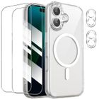 Coque de protection - BOOLING - pour iPhone 16 - Rigide - Anneau magnétique - 2 verres trempés