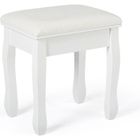Mondeer-Tabouret en Bois pour Coiffeuse Meuble, Table de Maquillage, Piano 41 cm x 30 cm x 45 cm Blanc