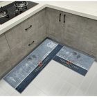 MOURSIIENY Lot de 2 tapis de cuisine lavables - 8 tapis antidérapants- Pour cuisine, salle à manger, 40 x 120 +40 x 60cm