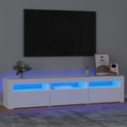 vidaXL Meuble TV avec Lumières LED Centre de Divertissement Rangement Meuble Média Meuble de Salon Salle de Séjour Maison 3152754