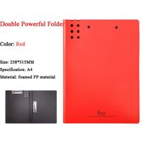 couleur Double Clip Rouge classeur A4 multicolore, fournitures de bureau, livre de données, organiseur de col