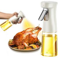 Oil Sprayer for Cooking, 240ml Glass Olive Oil Sprayer Mister, Olive Oil Spray Bottle, Kitchen Gadgets Accessories for Air Fryer