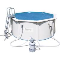 Bâche solaire pour piscine hors-sol ronde Hydrium 466 x 120 cm - BESTWAY - Bleu - 165 gr/m2