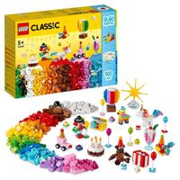 LEGO® Classic 11029 Boîte de Fête Créative avec 12 Mini Jouets en Briques : Licorne, Clown