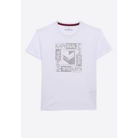 KAPORAL - T-shirt blanc garçon 100% coton  ELAGO