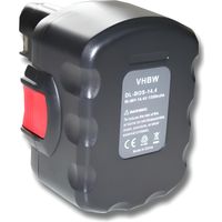 Batterie vhbw Ni-MH 1500mAh 14.4V pour BOSCH 13614, 13614-2G, 15614 etc.