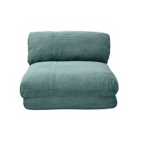 Chauffeuse Convertible Miliboo Spencer - Velours Côtelé Gris Foncé - Fauteuil Qui Se Transforme En Lit